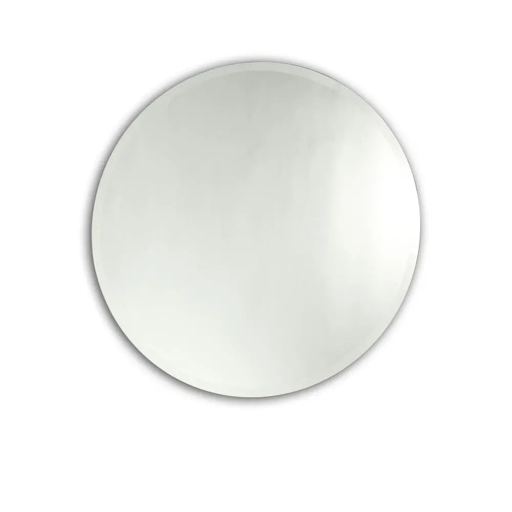 Dodson 23" Modern Frameless Round Wall Mirror - Beveled Edge Design