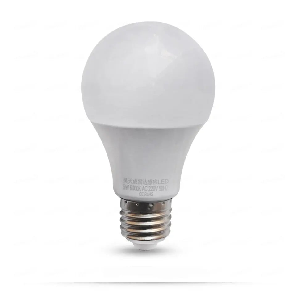 LED Motion Sensor Light Bulb – 360° Radar Detection (Bright White)