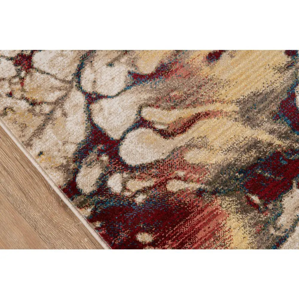 Momeni 5' x 7'5" Artist’s Palette Abstract Area Rug – Multi-Color Swirl