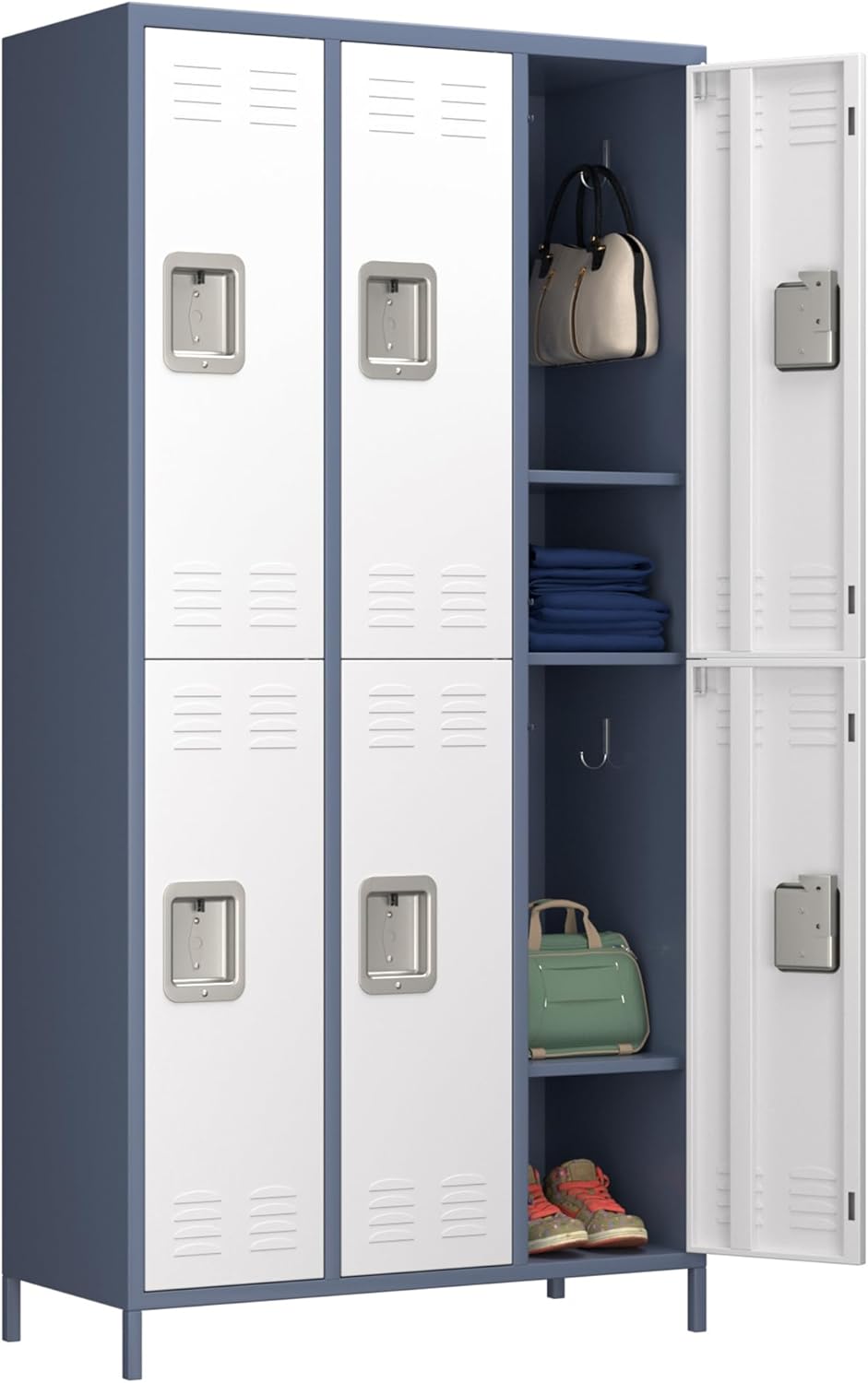 The "Guest-Ready" 6-Door Industrial Locker | Secure Multi-Guest Storage Cabinet