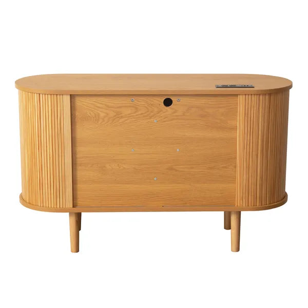 The Tambour Sideboard | MCM Buffet with Integrated Charging Station