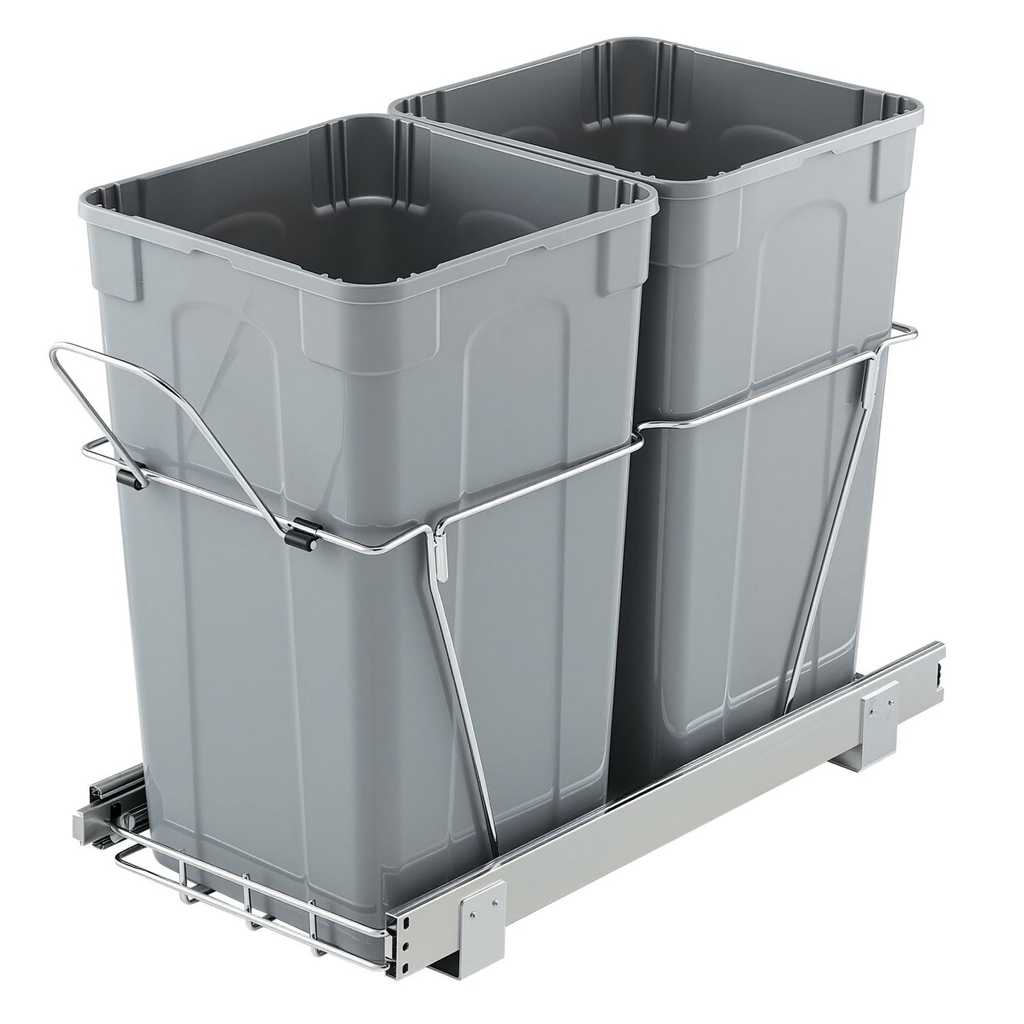 Under-Cabinet Dual 27QT Pull-Out Trash & Recycling System
