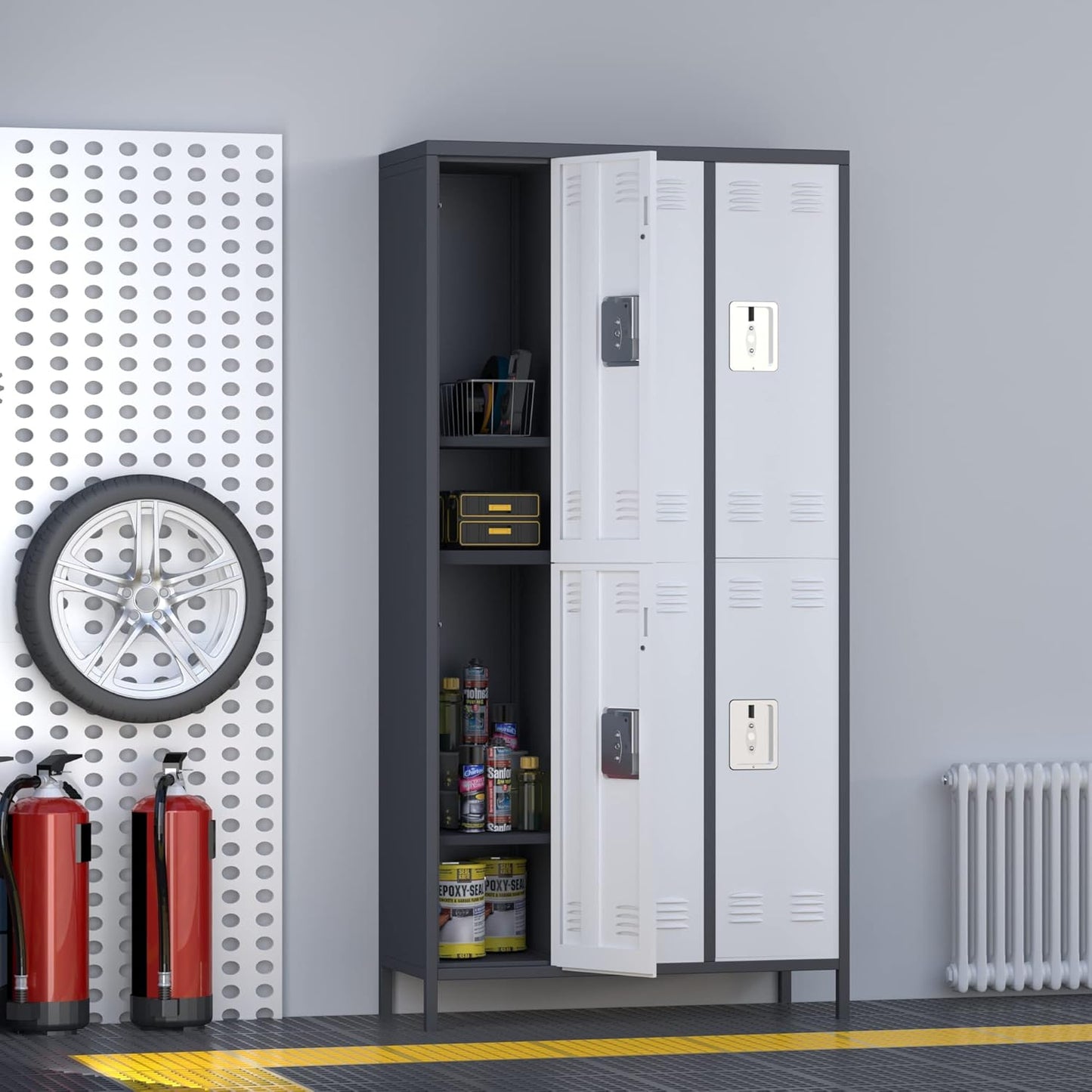 The "Guest-Ready" 6-Door Industrial Locker | Secure Multi-Guest Storage Cabinet