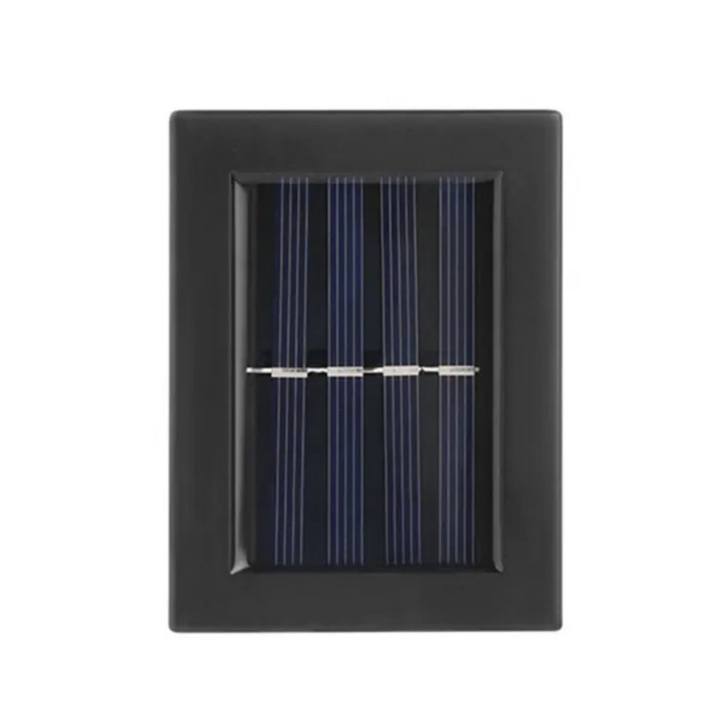 Solar Outdoor Wall Lights (2-Pack( - Up & Down LED Deck, Fence & Step Lighting (Black)