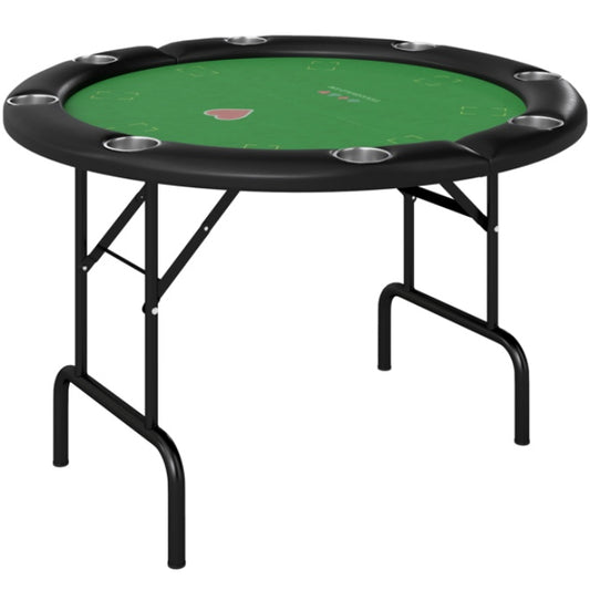The "High-Stakes" 8-Player Poker Table | Foldable Professional Gaming Station with Stainless Steel Cup Holders