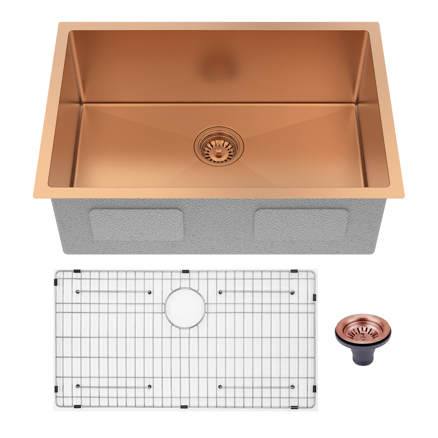 HIGOLD 27" Gold Nano Undermount Kitchen Sink