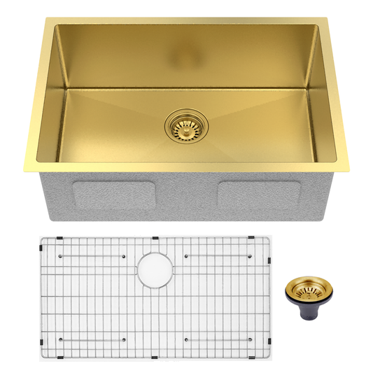 HIGOLD 27" Gold Nano Undermount Kitchen Sink