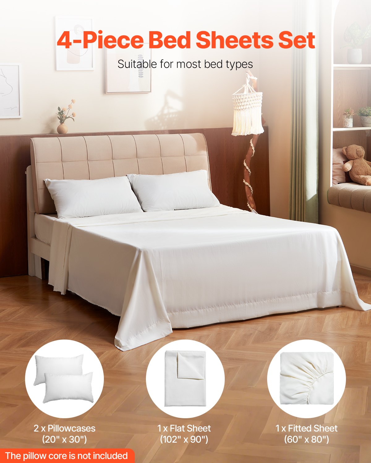 The "Five-Star Turnover" 4-Piece Queen Sheet Set | High-Performance Brushed Microfiber with 16" Deep Pockets