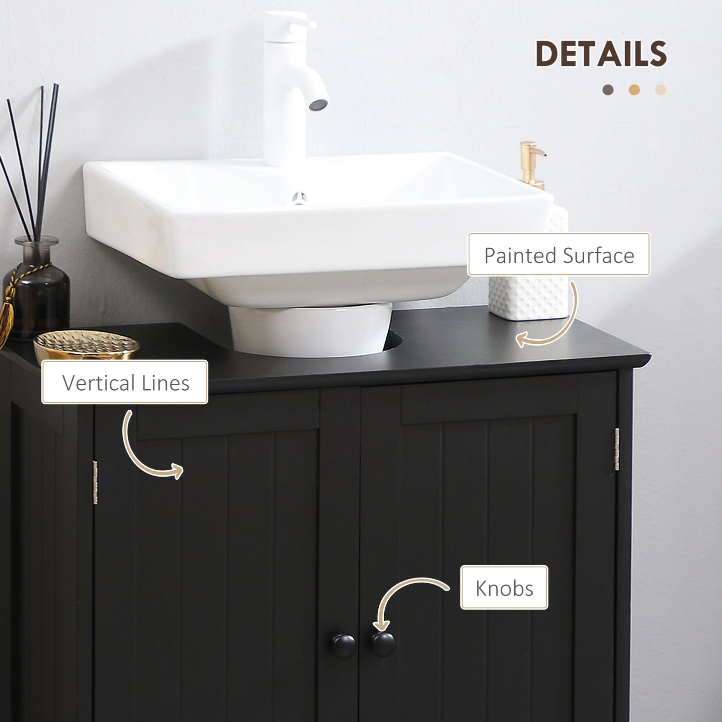 The "Vanity-Vibe" Under-Sink Pedestal Cabinet | Universal U-Shape Bathroom Organizer