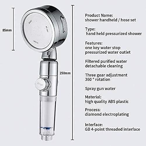 High-Pressure Filtered Shower Head with Handheld Hose - 3 Spray Modes, Water Saving & Chlorine Filter