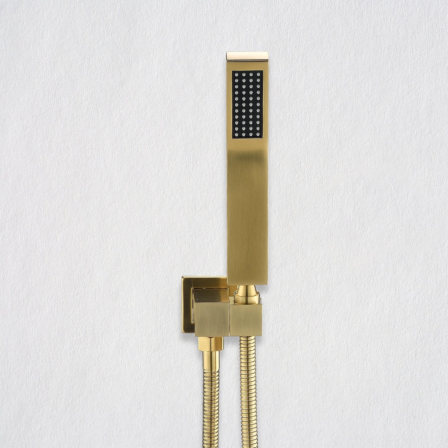 12" Ceiling Mount Rainfall Shower System with Handheld - Brushed Gold Luxury Bathroom Fixture Set