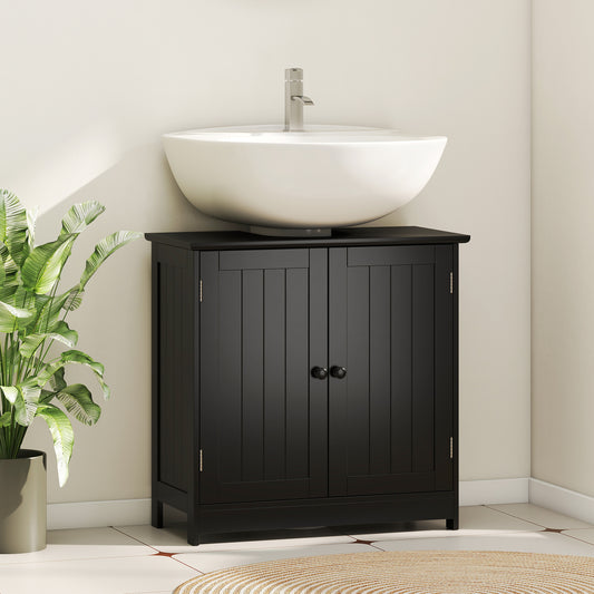 The "Vanity-Vibe" Under-Sink Pedestal Cabinet | Universal U-Shape Bathroom Organizer