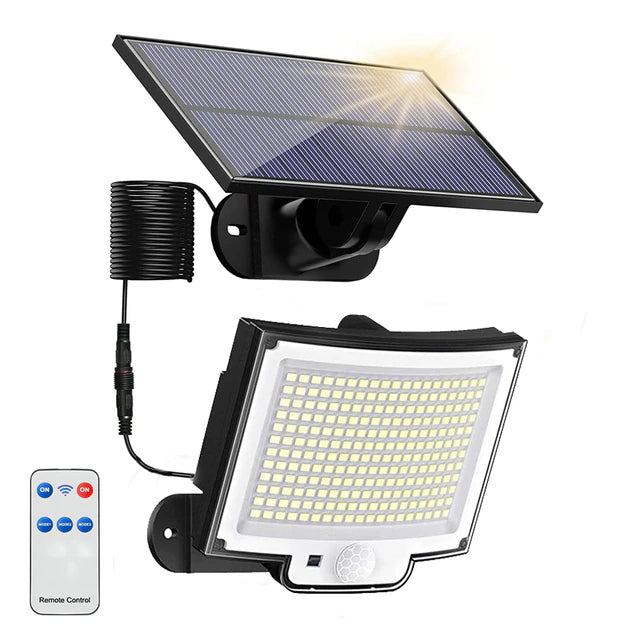 The "Safe-Path" Split-Panel Solar Security Lights | 2-Pack Motion-Sensing 228 LED Floodlights