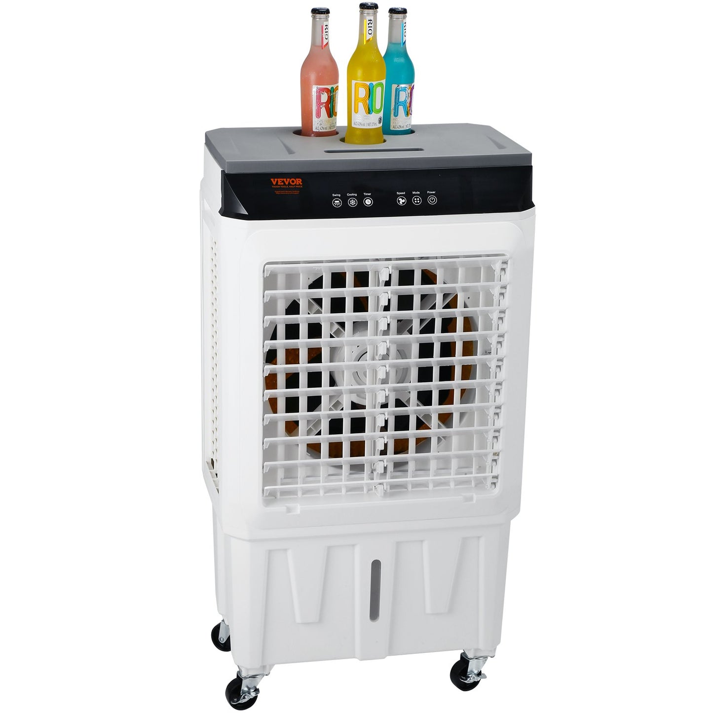 VEVOR 2100 CFM Evaporative Air Cooler - 7 Gallon Portable Swamp Cooler with Oscillation, Timer & Remote for Indoor/Outdoor Use