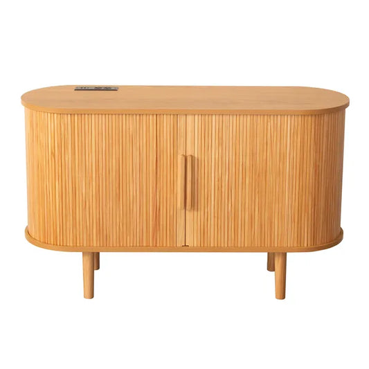 The Tambour Sideboard | MCM Buffet with Integrated Charging Station