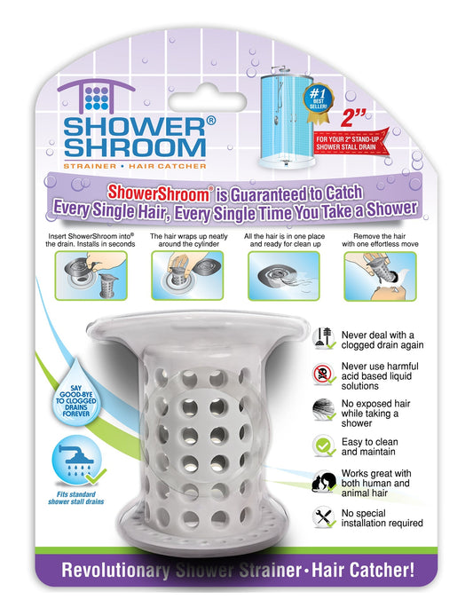 ShowerShroom Ultra - The Original 2" Hair Catcher & Drain Protector