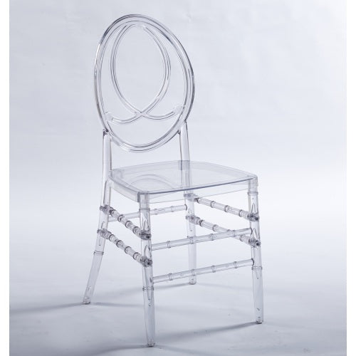 Modern Clear Acrylic Dining Chairs Set of 4 - Minimalist Ghost Style with Beaded Detail | Lightweight Stackable Seating for Dining Room, Kitchen or Airbnb