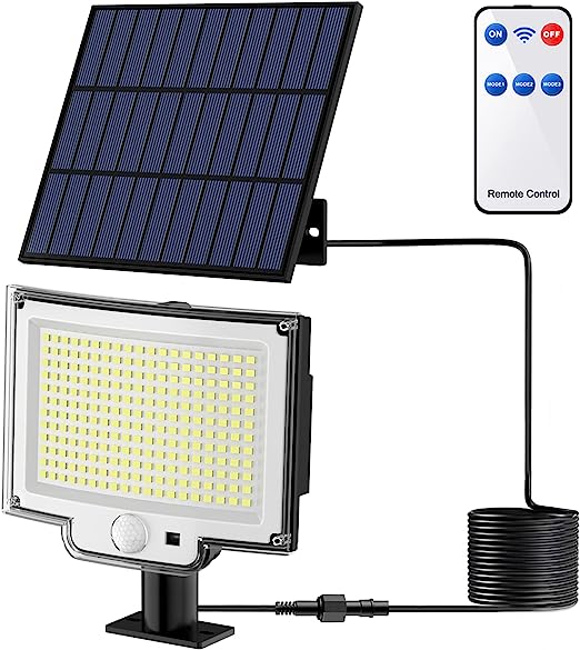 The "Safe-Path" Split-Panel Solar Security Lights | 2-Pack Motion-Sensing 228 LED Floodlights