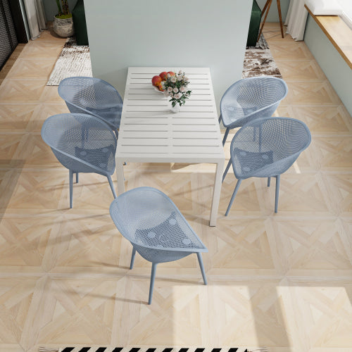 Modern Indoor & Outdoor Chairs (Set of 2) - All-Weather Patio Seating, Lightweight UV-Resistant Mesh Design