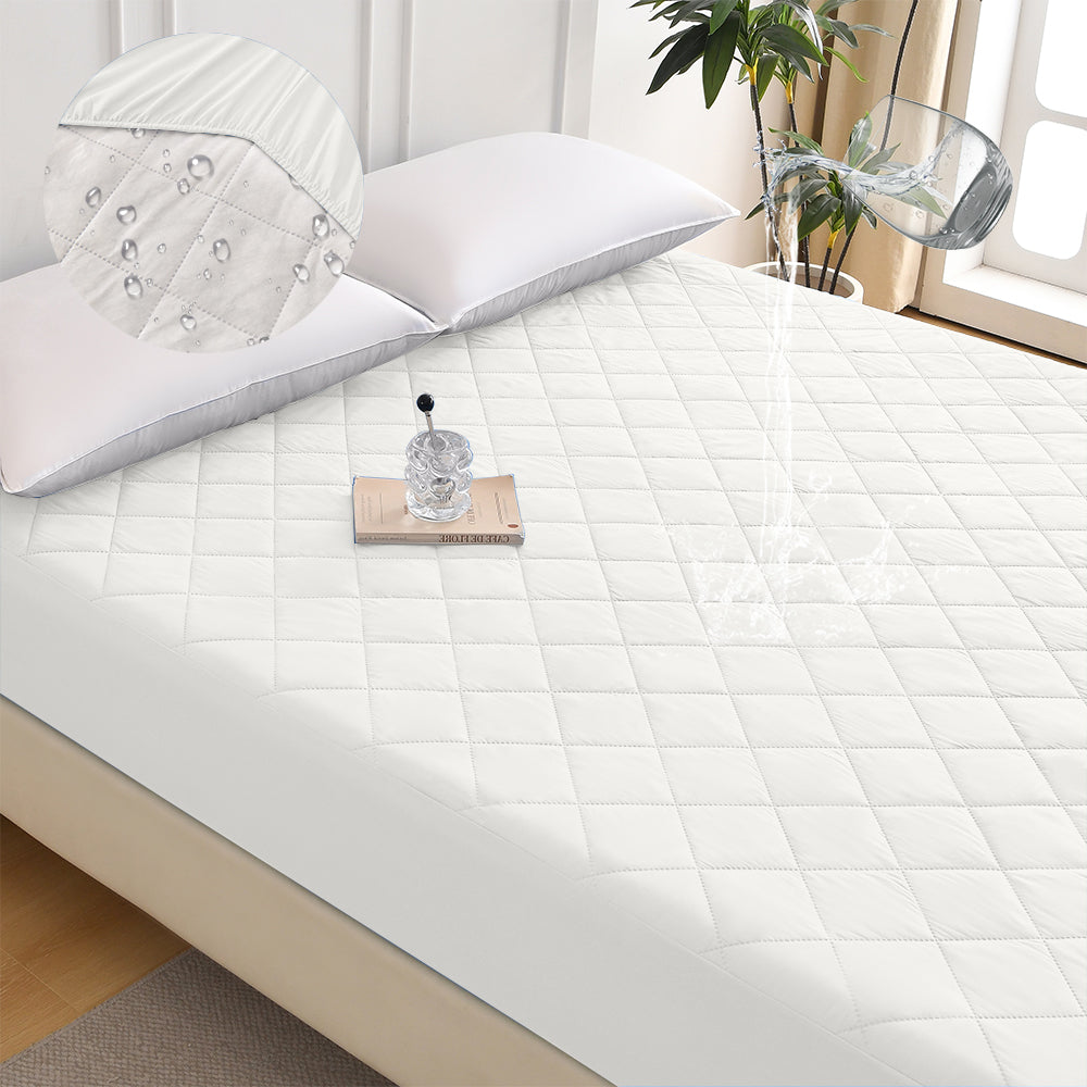 Waterproof Mattress Protector - Quilted Ultrasonic Cover, Twin/Full/Queen/King, Breathable and Machine Washable