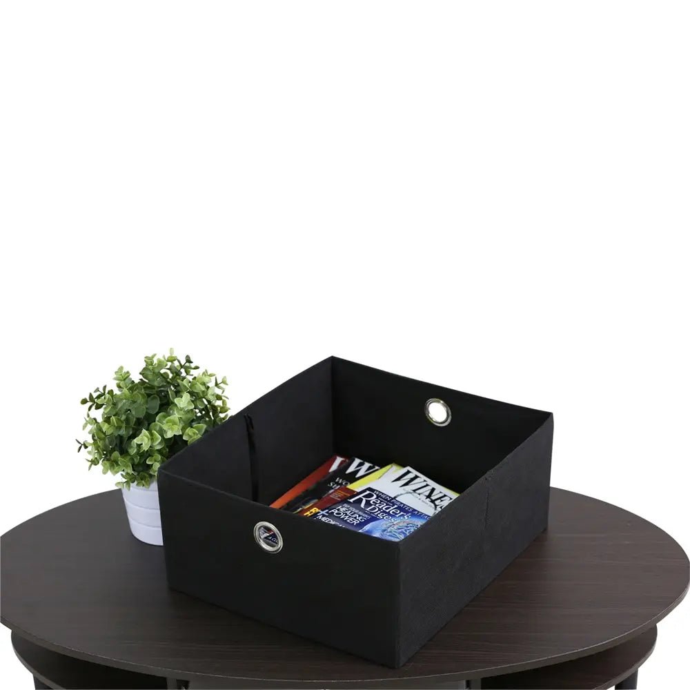 Furinno JAYA Oval Coffee Table with Integrated Storage Bin – Walnut