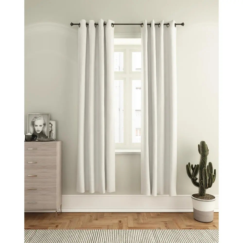 Furinno Collins 52x84 Thermal Blackout Curtain Panels – Set of 2, White