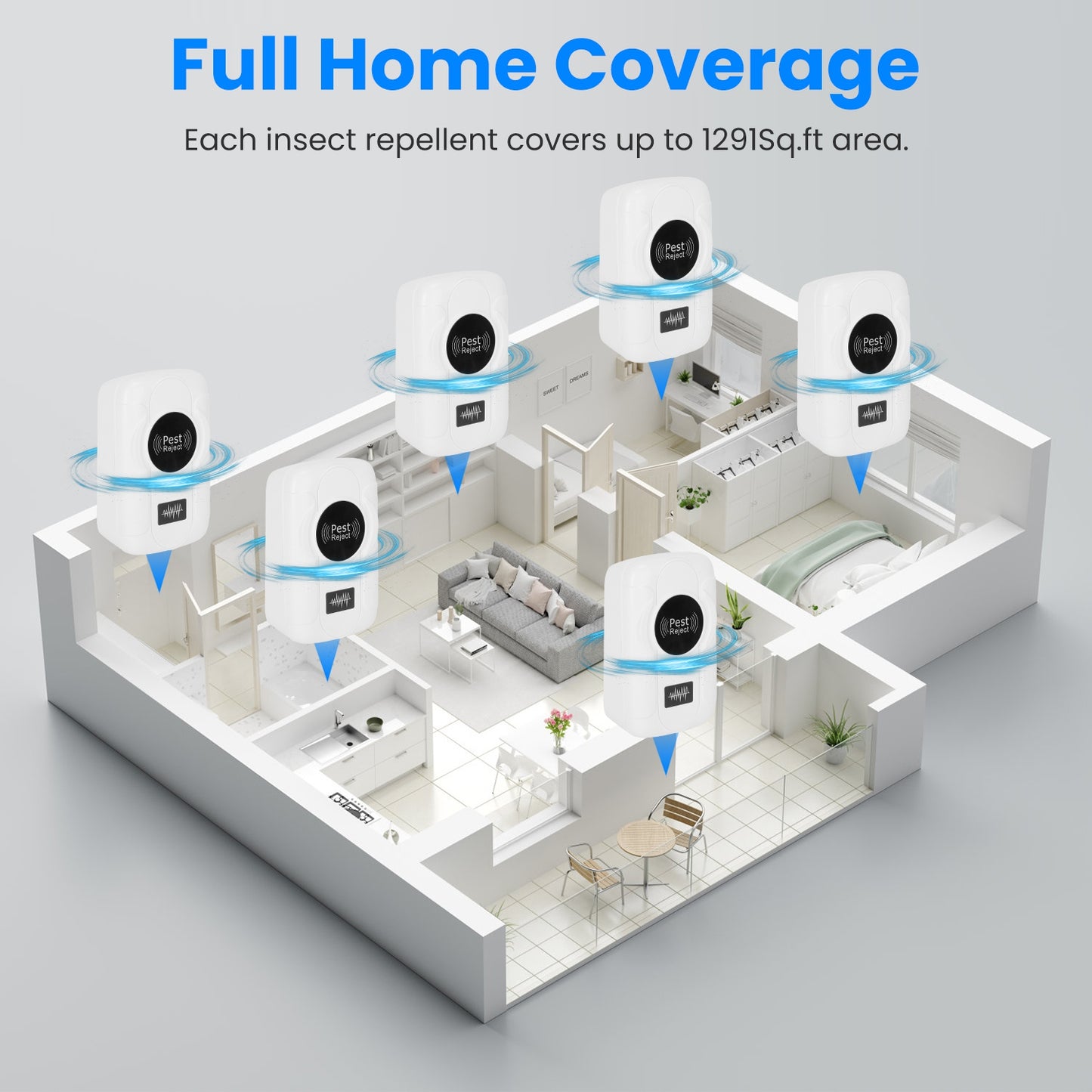 The "Guest-Shield" 6-Pack Ultrasonic Pest Defense | Whole-Home Invisible Protection System