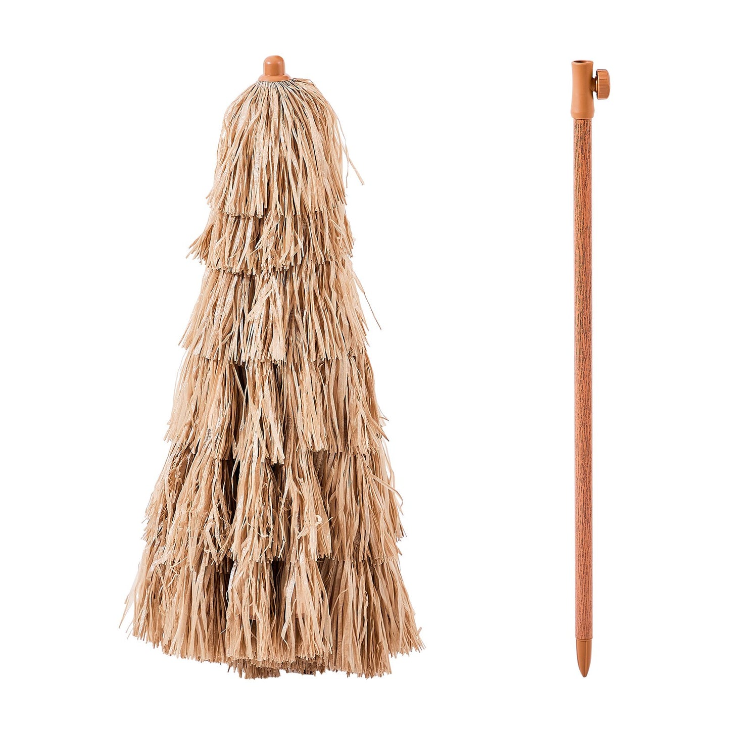 Tiki Beach Umbrella with Tilt - 6.5 ft Thatched Patio Umbrella for Pool, Deck & Tropical Outdoor Spaces