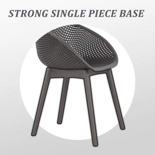 Modern Indoor & Outdoor Chairs (Set of 2) - All-Weather Patio Seating, Lightweight UV-Resistant Mesh Design