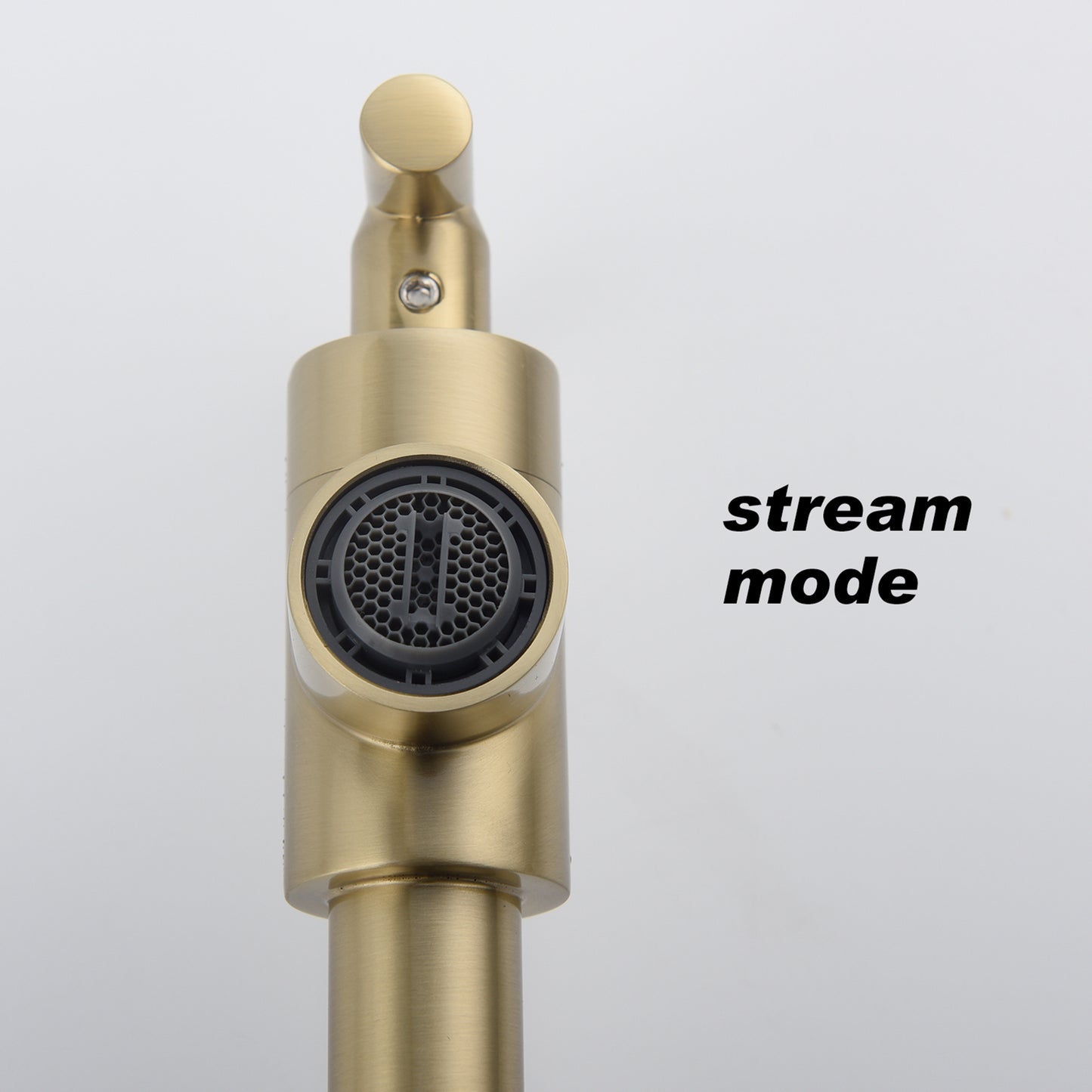 Brushed Gold Wall Mount Pot Filler Faucet | Dual Handle Folding Kitchen Faucet with 360 degree Swivel