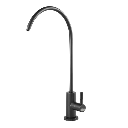Matte Black Drinking Water Faucet - 360 degree Rotating Stainless Steel Filter Faucet for Reverse Osmosis Systems