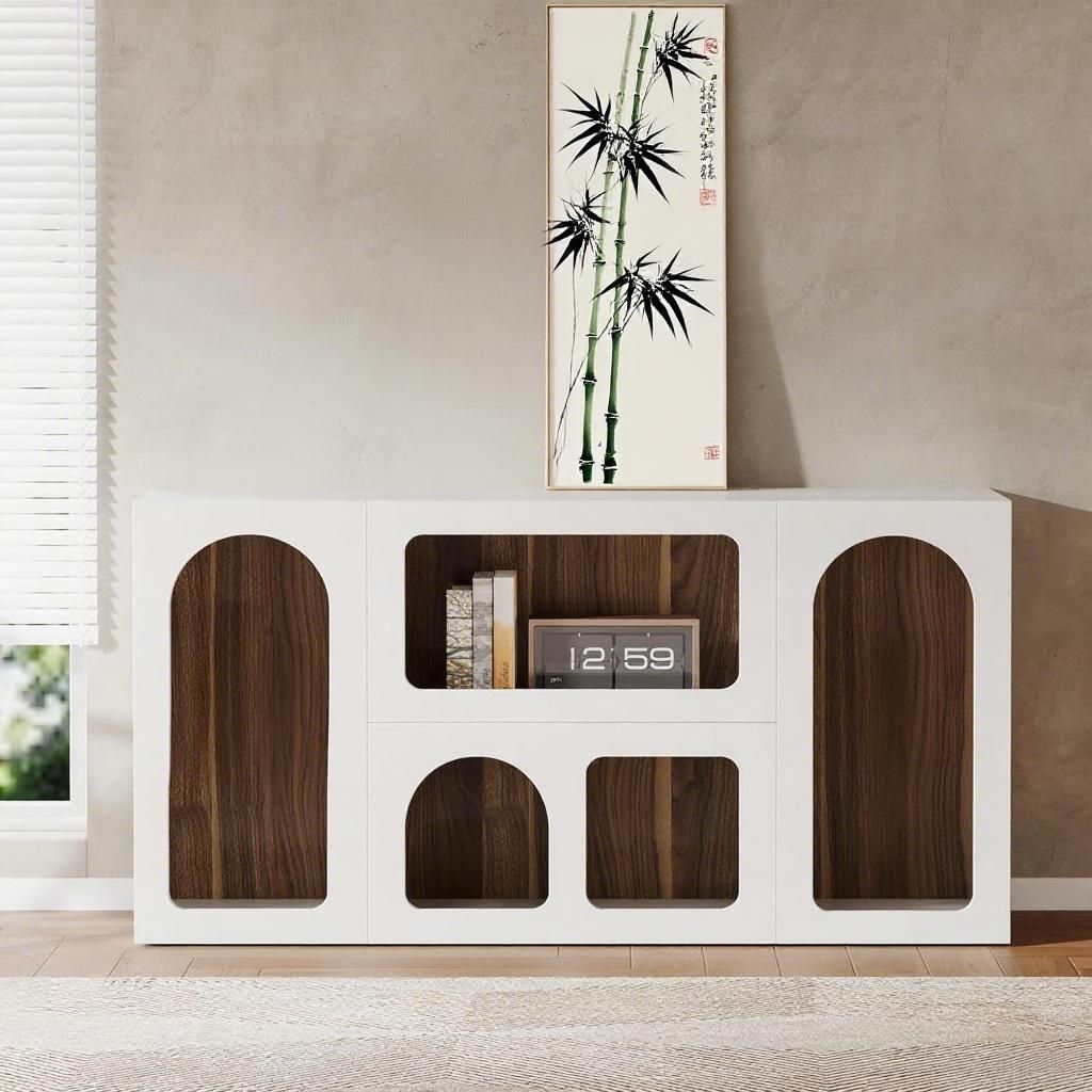 The "Archway" Scandi-Modern Console | 59" Entryway Statement Table