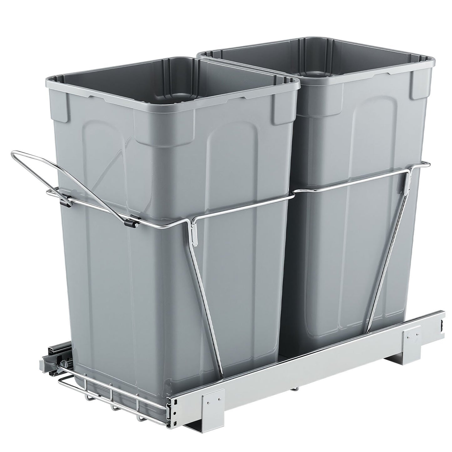 Under-Cabinet Dual 27QT Pull-Out Trash & Recycling System