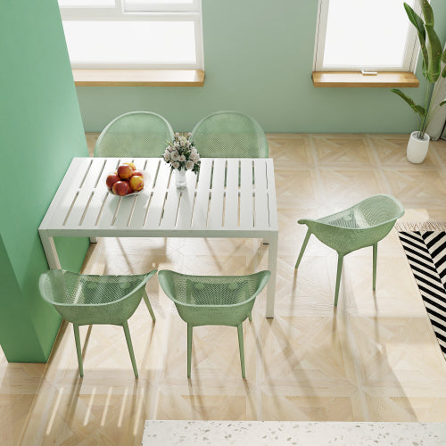 Modern Indoor & Outdoor Chairs (Set of 2) - All-Weather Patio Seating, Lightweight UV-Resistant Mesh Design