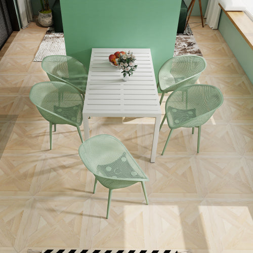 Modern Indoor & Outdoor Chairs (Set of 2) - All-Weather Patio Seating, Lightweight UV-Resistant Mesh Design