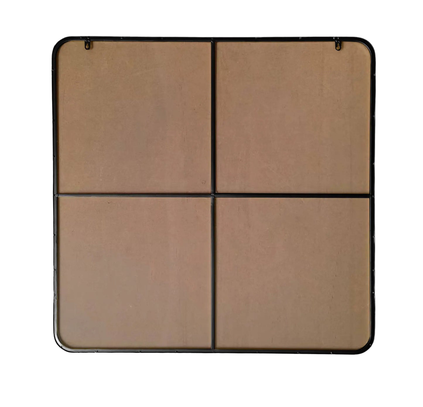 36" Modern Square Metal Framed Wall Mirror – Matte Black