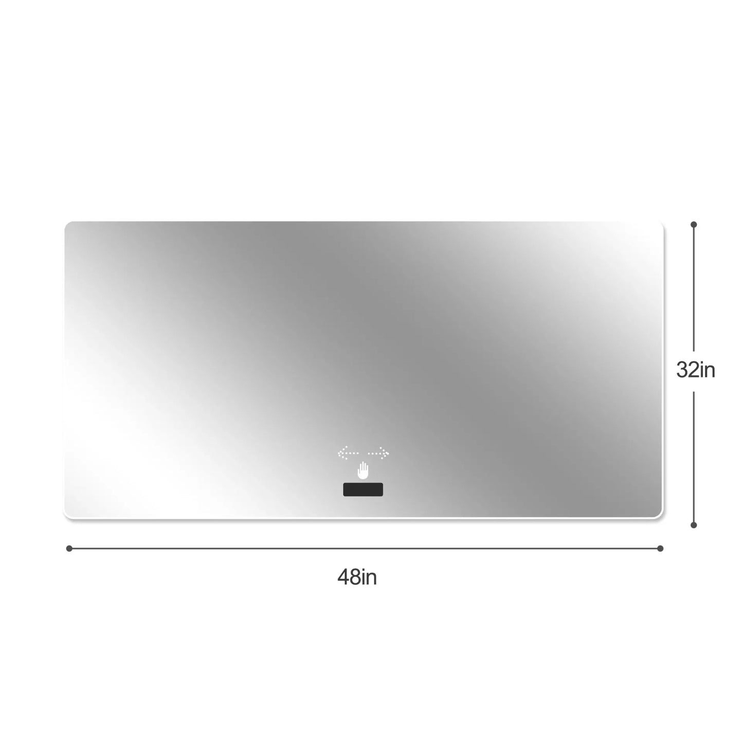48" x 32" Smart LED Backlit Bathroom Mirror – Motion Sensor & Anti-Fog