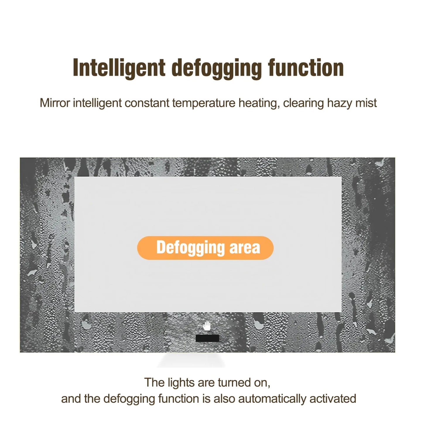 48" x 32" Smart LED Backlit Bathroom Mirror – Motion Sensor & Anti-Fog