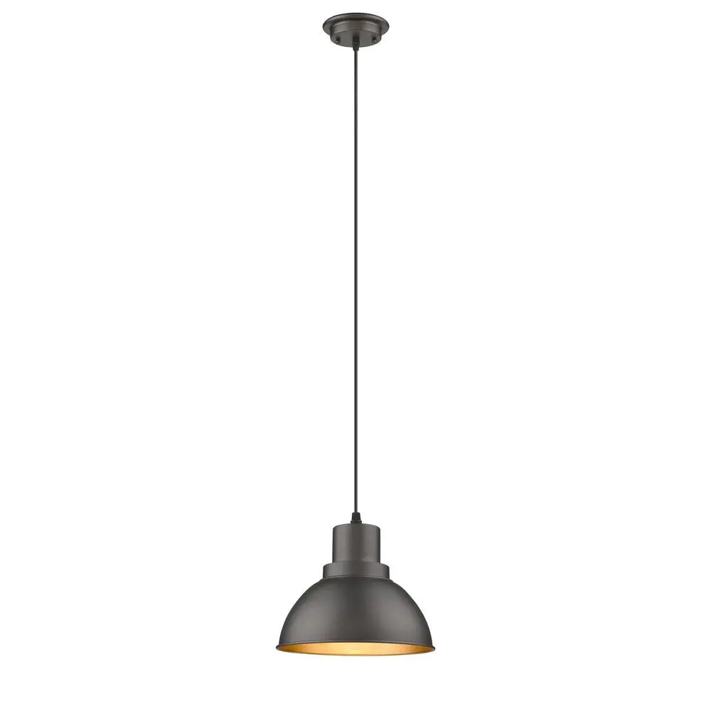 Ironclad 8" Industrial Dome Mini Pendant - Oil Rubbed Bronze Warehouse Style