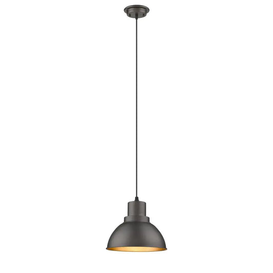 Ironclad 8" Industrial Dome Mini Pendant - Oil Rubbed Bronze Warehouse Style