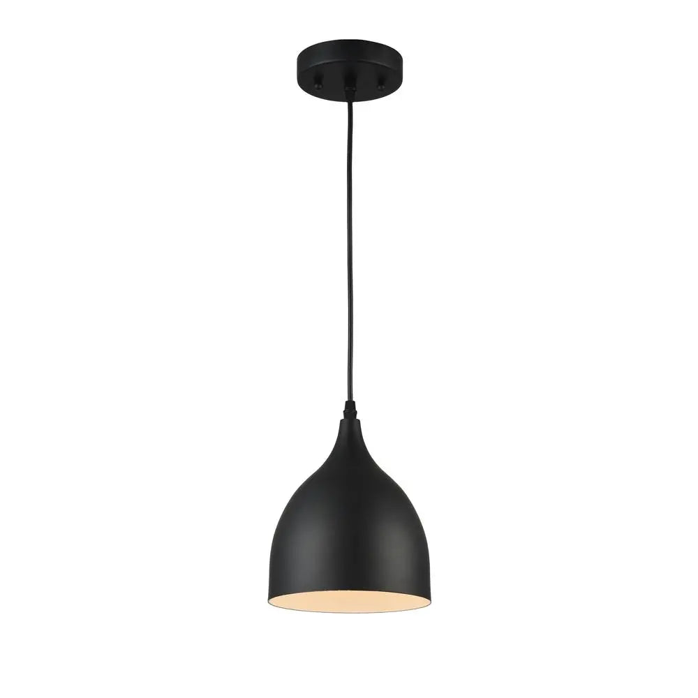 Walter 7" Industrial Matte Black Pendant Light - Retro Loft Ceiling Fixture
