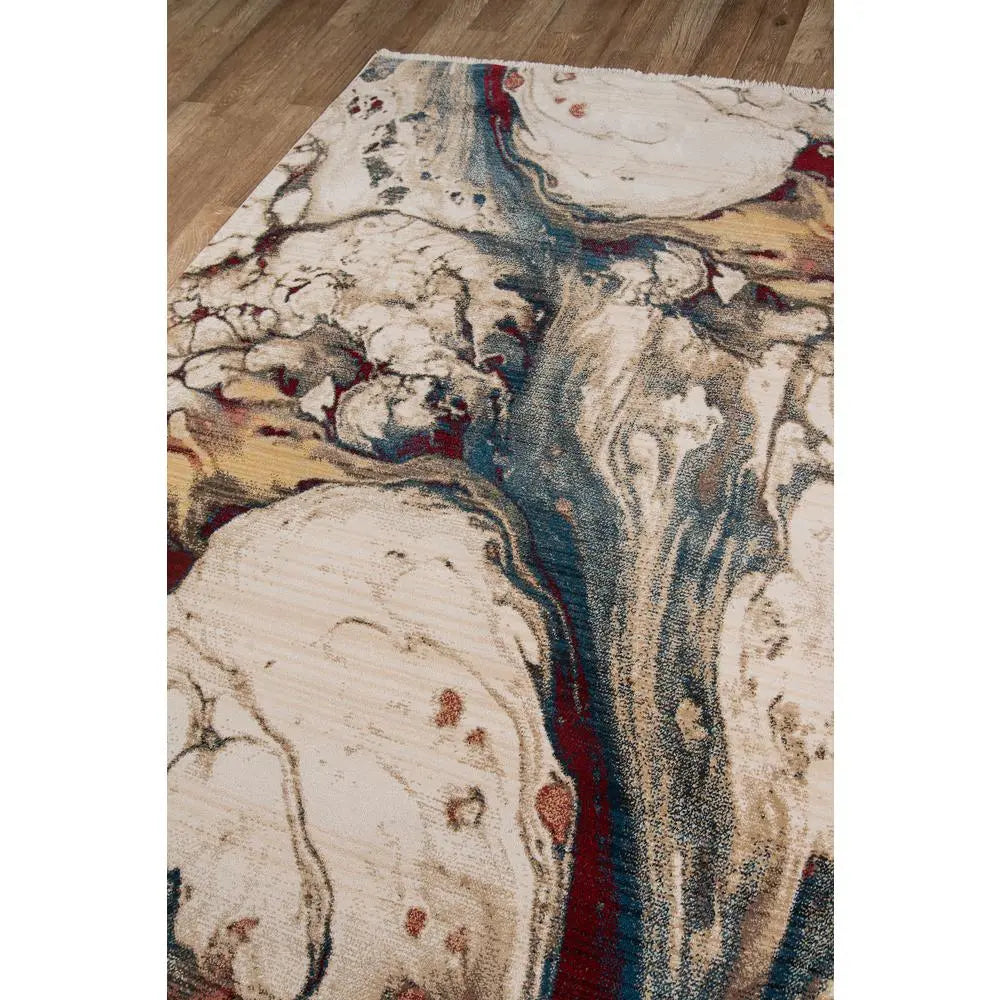 Momeni 5' x 7'5" Artist’s Palette Abstract Area Rug – Multi-Color Swirl