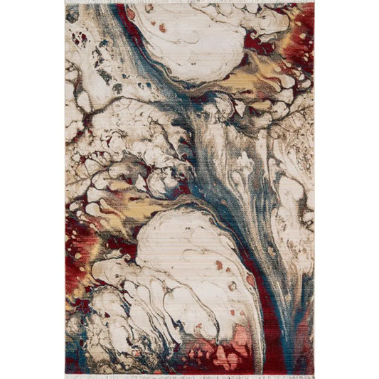 Momeni 5' x 7'5" Artist’s Palette Abstract Area Rug – Multi-Color Swirl