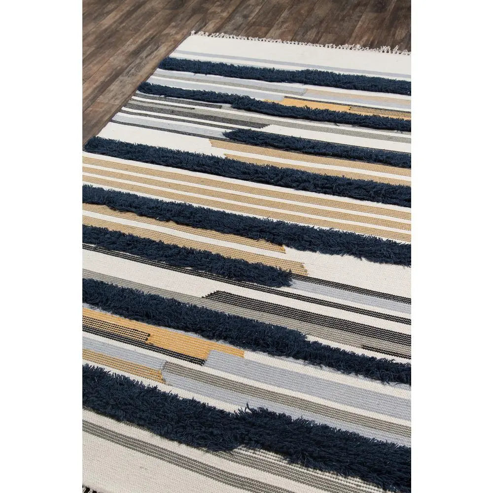 Novogratz x Momeni 5x7 Southwestern Handmade Wool Rug - Navy & Boho Pastels