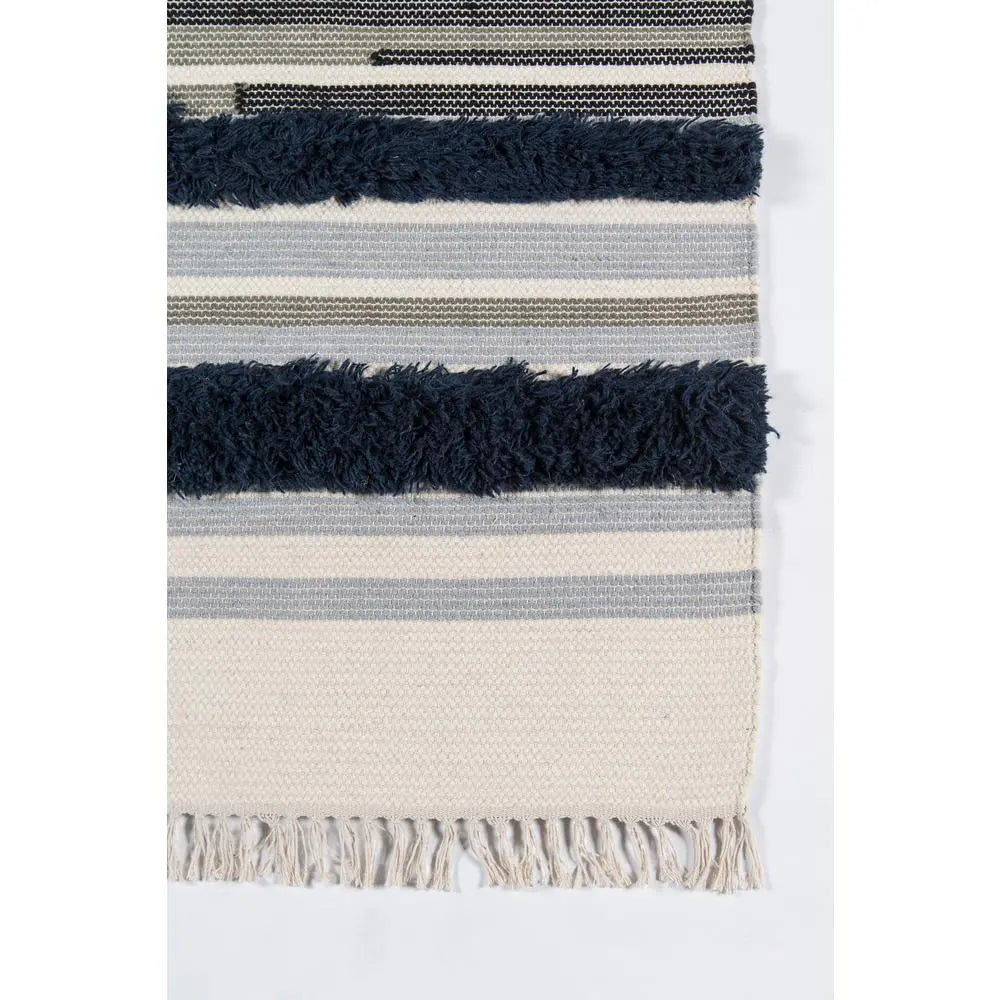 Novogratz x Momeni 5x7 Southwestern Handmade Wool Rug - Navy & Boho Pastels