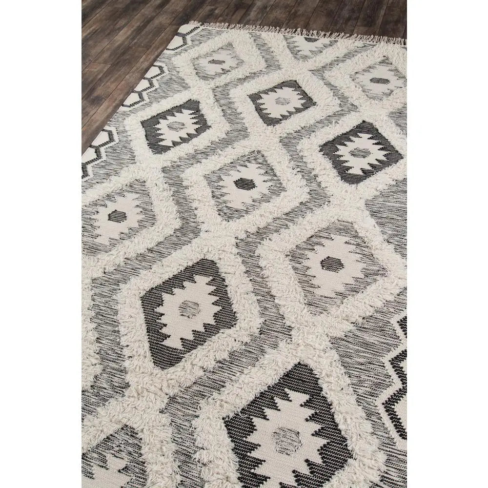 Novogratz x Momeni 5x7 Southwestern Handmade Wool Rug - Bold Black & Boho Pastels