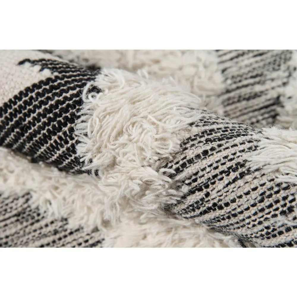 Novogratz x Momeni 5x7 Southwestern Handmade Wool Rug - Bold Black & Boho Pastels