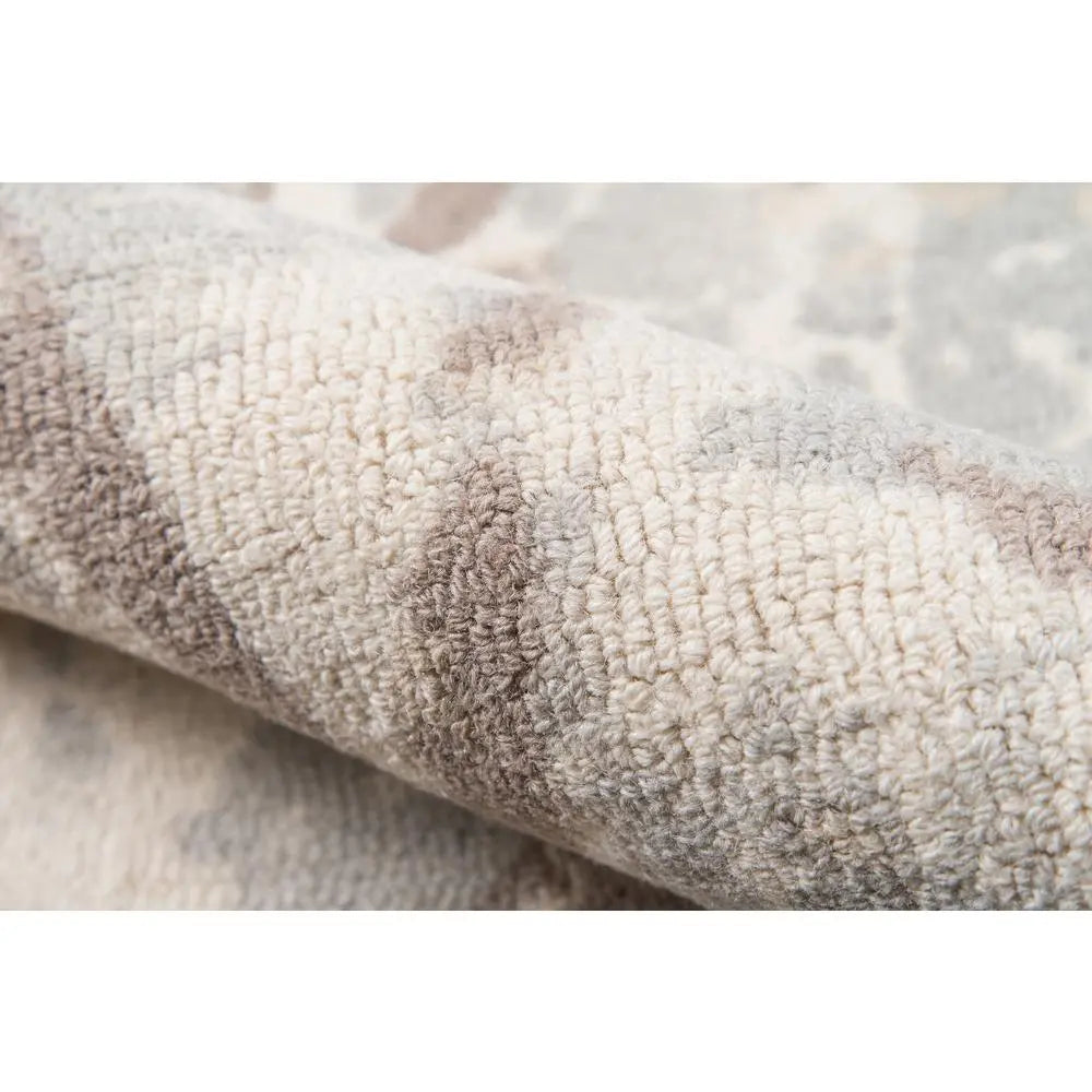 Momeni 5' x 7'6" Abstract Concrete-Inspired Wool Area Rug - Beige & Warm Mineral Tones