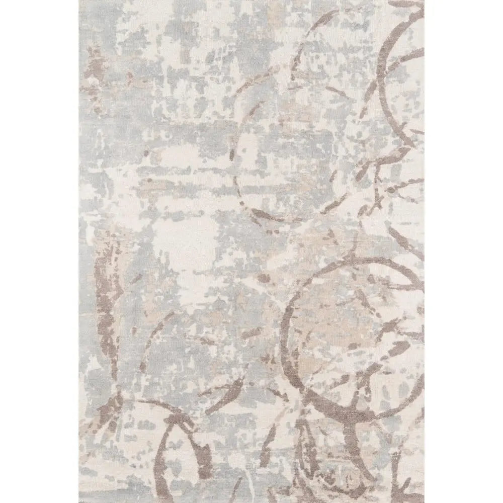 Momeni 5' x 7'6" Abstract Concrete-Inspired Wool Area Rug - Beige & Warm Mineral Tones