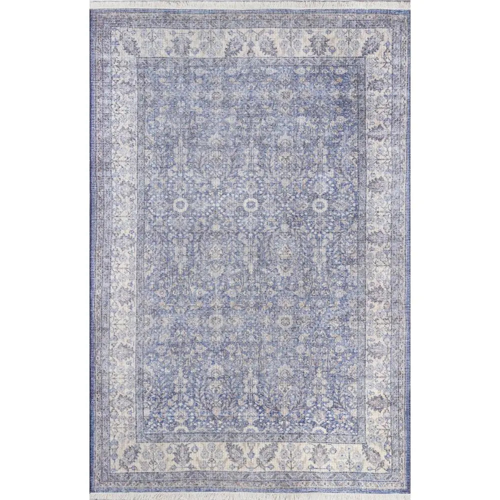 Momeni 5' x 8' Americana Heritage Area Rug – Blue & Red Persian Medallion